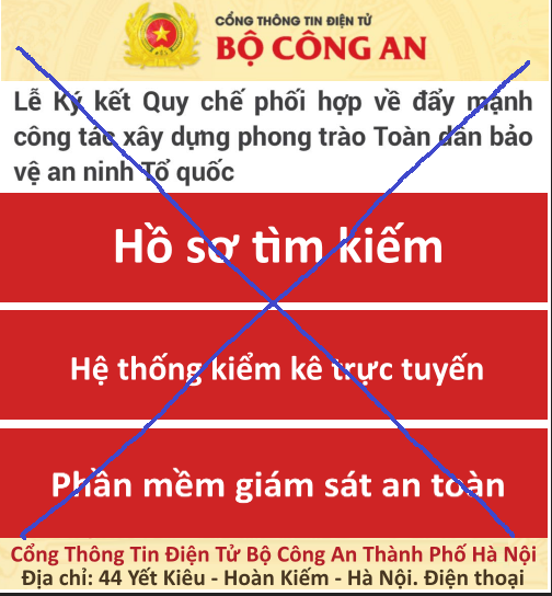 Trang chủ Tin tức sự kiện TIN TỨC Cảnh báo hoạt động giả mạo các trang thông tin điện tử của lực lượng Công an nhân dân